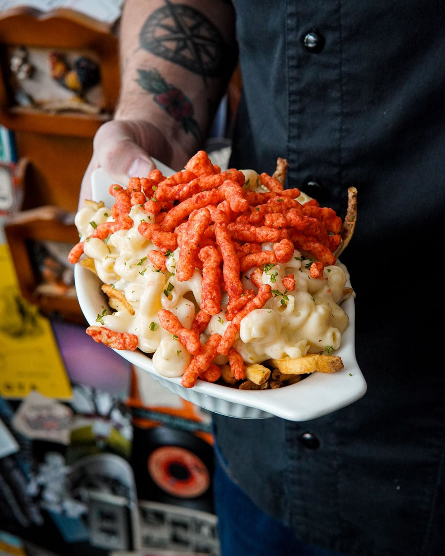 Hot Cheeto White Queso Mac Poutine (March 24-30)