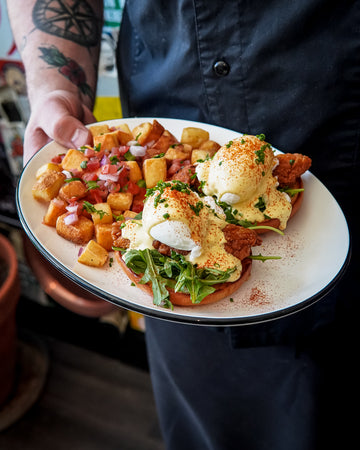 Hot Honey Chicken Benny (January Breakfast Feature)