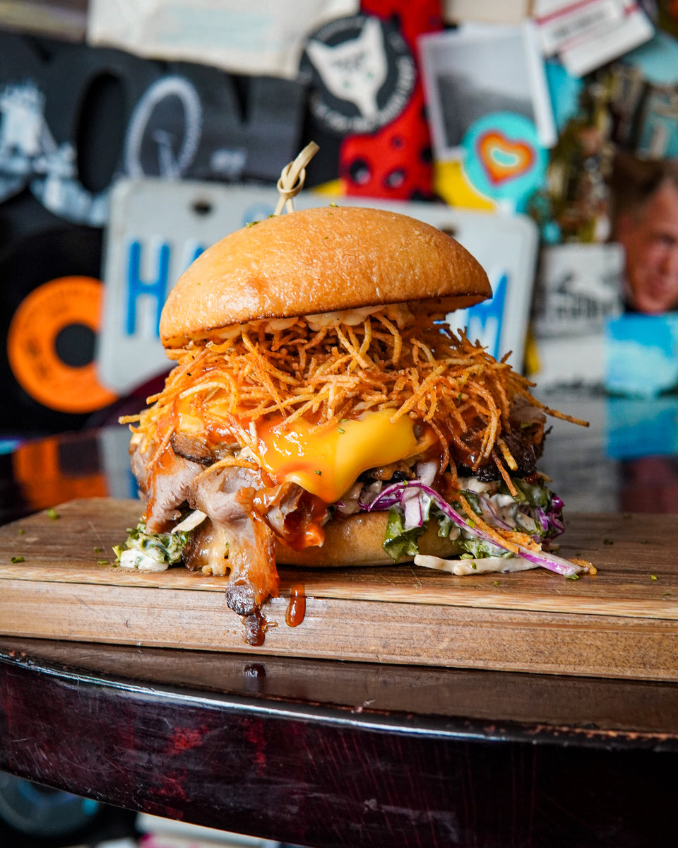 Hickory Stack Brisket Burger (July BOTM) – Leopold's Tavern