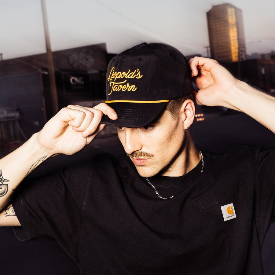 Nylon Rope Hat (Black/Gold)